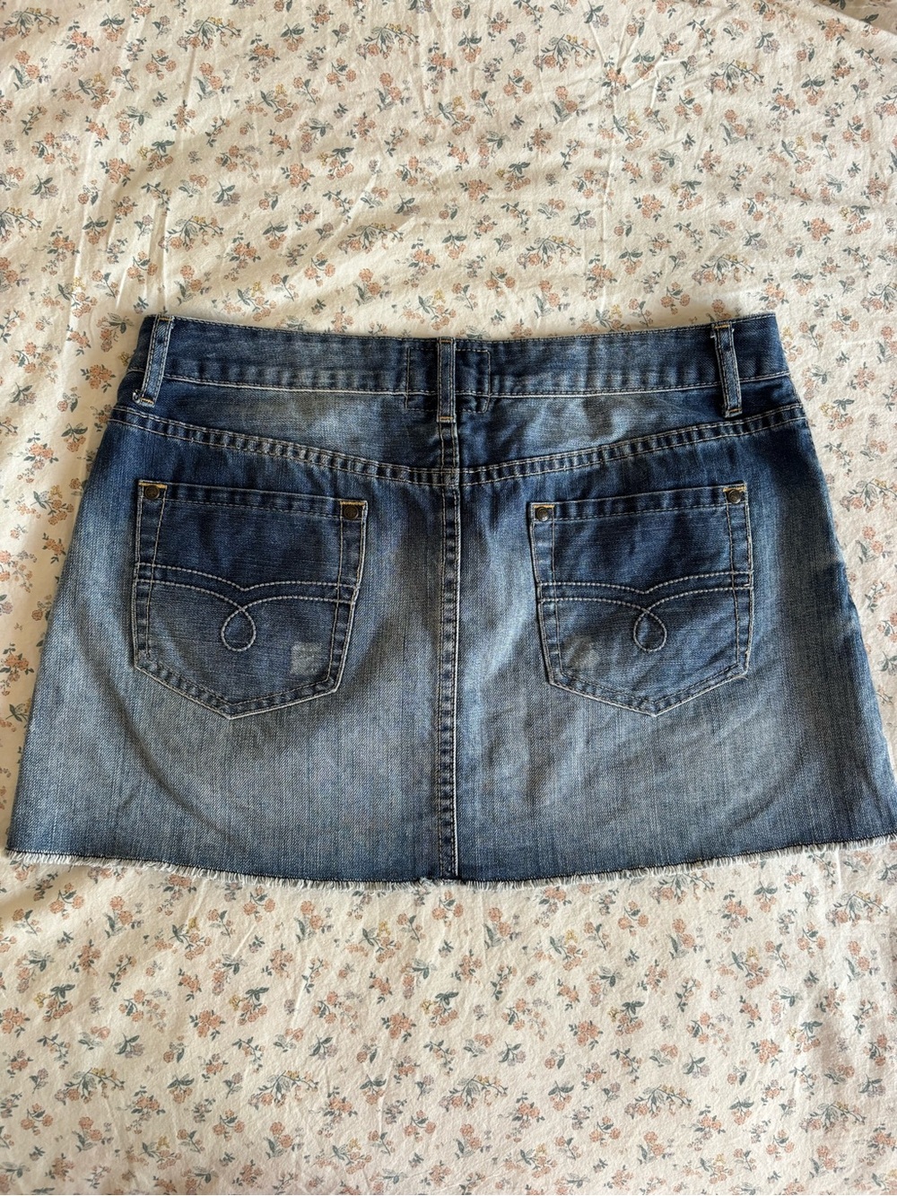 American Rag Blue Washed Denim Mini Skirt